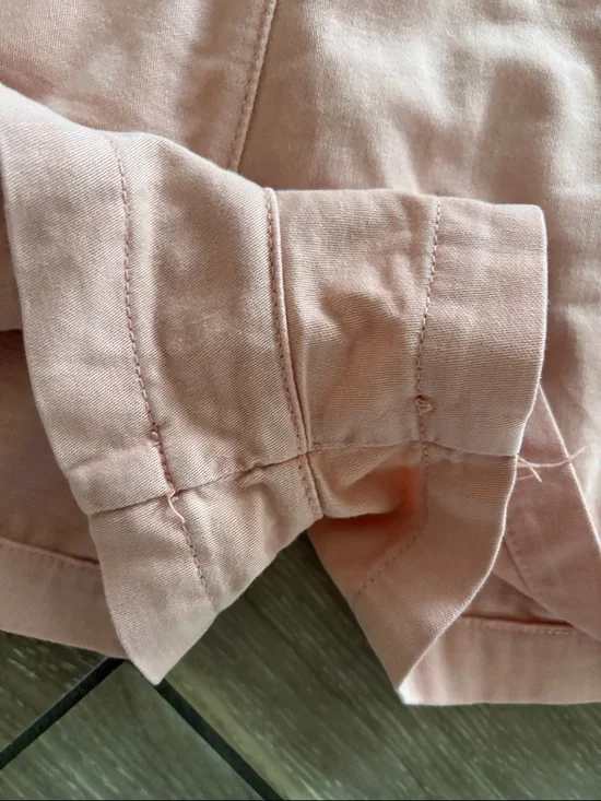 Free People Billie Front Pleat Chino Shorts In Rosie pink Size 6 - Picture 6 of 6